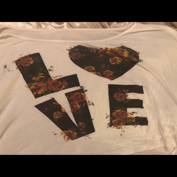 Floral Sleeve ‘L🖤VE’ Crop - Picture 4 of 8